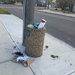 Overflowing Garbage Cans at 10860 57 Avenue NW