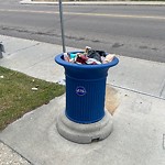 Overflowing Garbage Cans at 301 Woodvale Road West NW