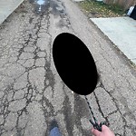 Potholes at 3208 36 Street NW