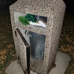 Overflowing Garbage Cans at 9223 175 St Nw, Edmonton, Ab T5 T 3 C8, Canada