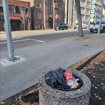 Overflowing Garbage Cans at 10205 100 Avenue NW