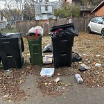 Overflowing Garbage Cans at 11132 80 Avenue NW