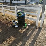 Overflowing Garbage Cans at 1885 Towne Centre Boulevard NW