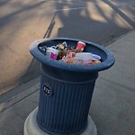 Overflowing Garbage Cans at 10911 97 Street NW