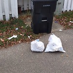 Overflowing Garbage Cans at 3527 114 Street NW