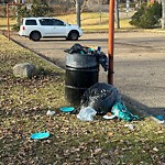 Overflowing Garbage Cans at 9231 100 Avenue NW