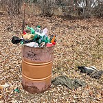 Overflowing Garbage Cans at 2301 119 Street NW