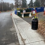 Overflowing Garbage Cans at 9303 98 Street NW