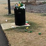 Overflowing Garbage Cans at 1707 182 Street SW