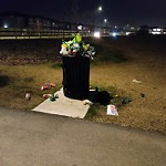 Overflowing Garbage Cans at 1707 182 Street SW