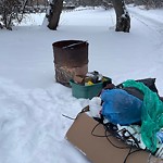 Overflowing Garbage Cans at 10296 89 Street NW