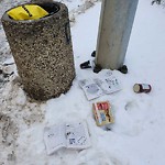 Overflowing Garbage Cans at 12141 101 Street NW