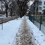 Winter Sidewalk Concern at 8307 109 Street NW