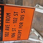 Traffic Sign at 10104 103 Avenue NW