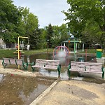 Pooling Water in Play Space at 10722 73 Avenue NW