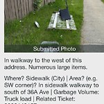 Litter Public Property at 6903 36 A Avenue NW
